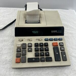 Casio DR-115 Printing Desktop Calculator Adding Machine Yellow Tested!